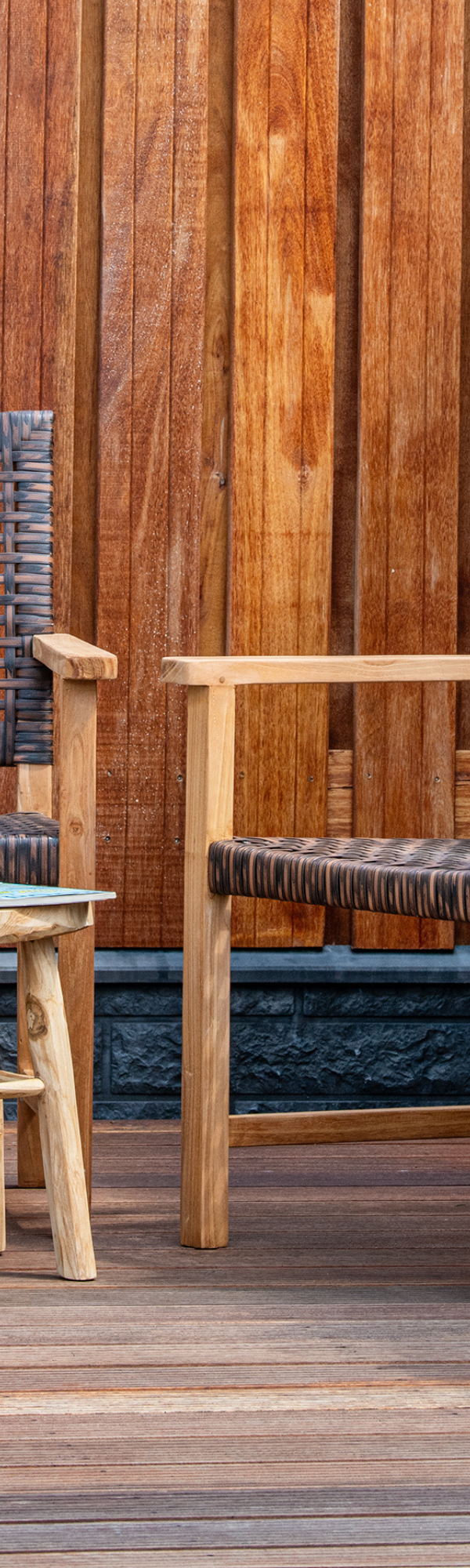 Teak tuinstoel Madiun (set van 2 stoelen)