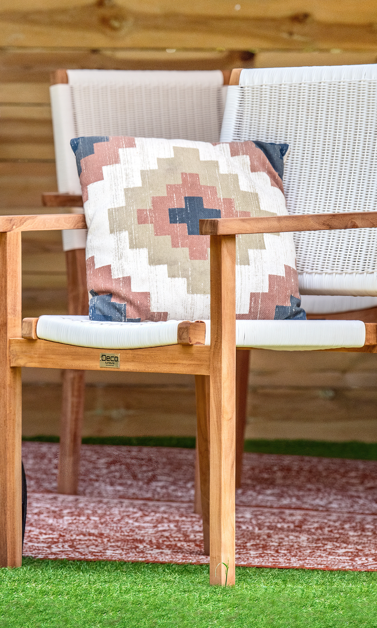 Teak tuinstoel Riau (set van 2 stoelen)