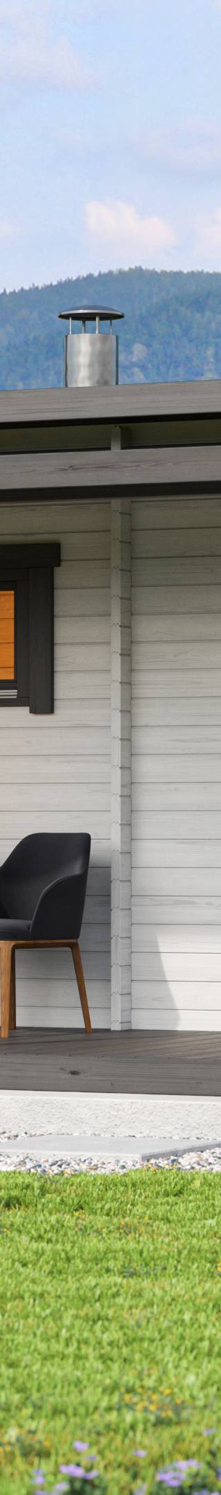Terras en luifel Saunahuis Jakobstad — afbeelding 2