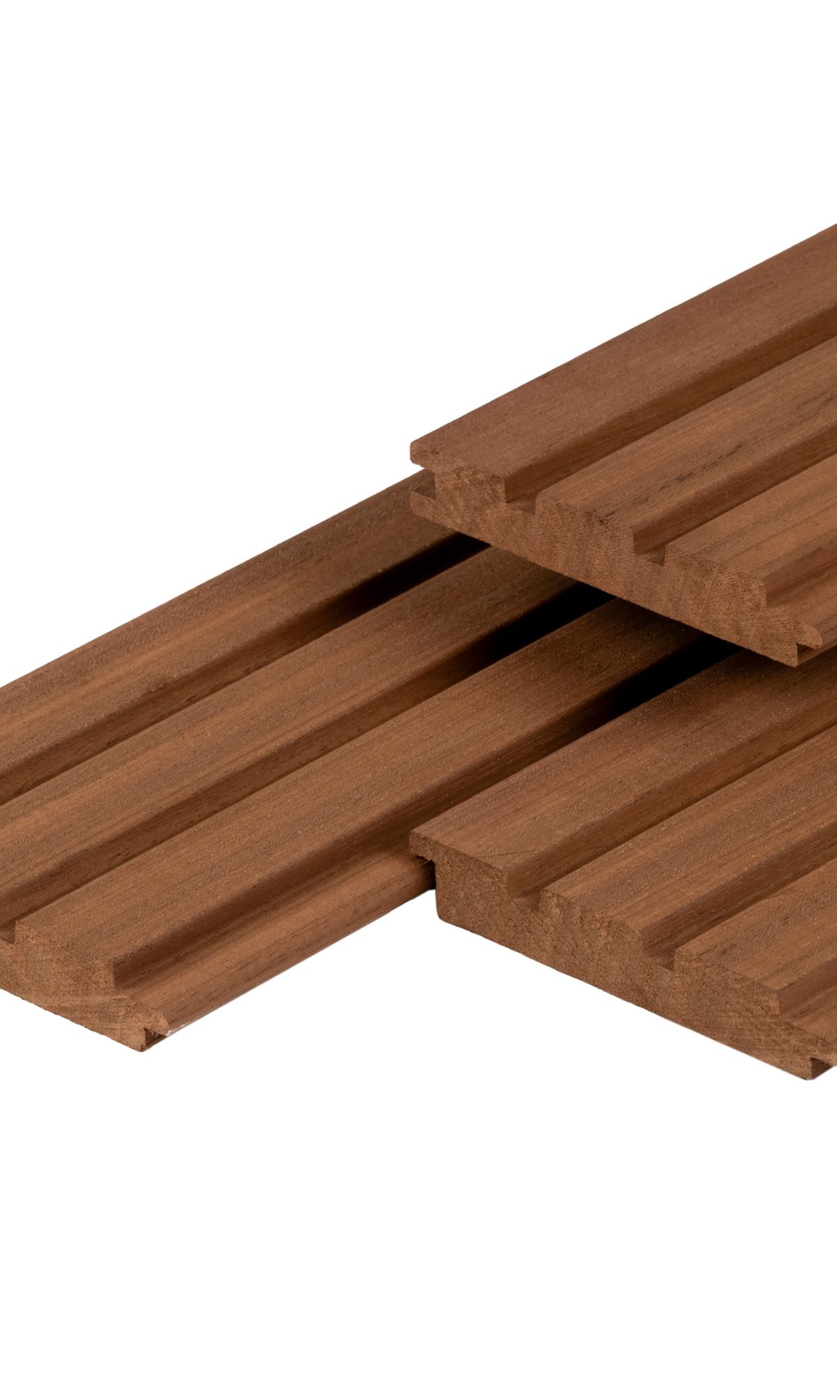 Thermoline ayous hardhout triple profiel 2,1 x 14,5 x 425 cm thermisch gemodificeerd, geschaafd