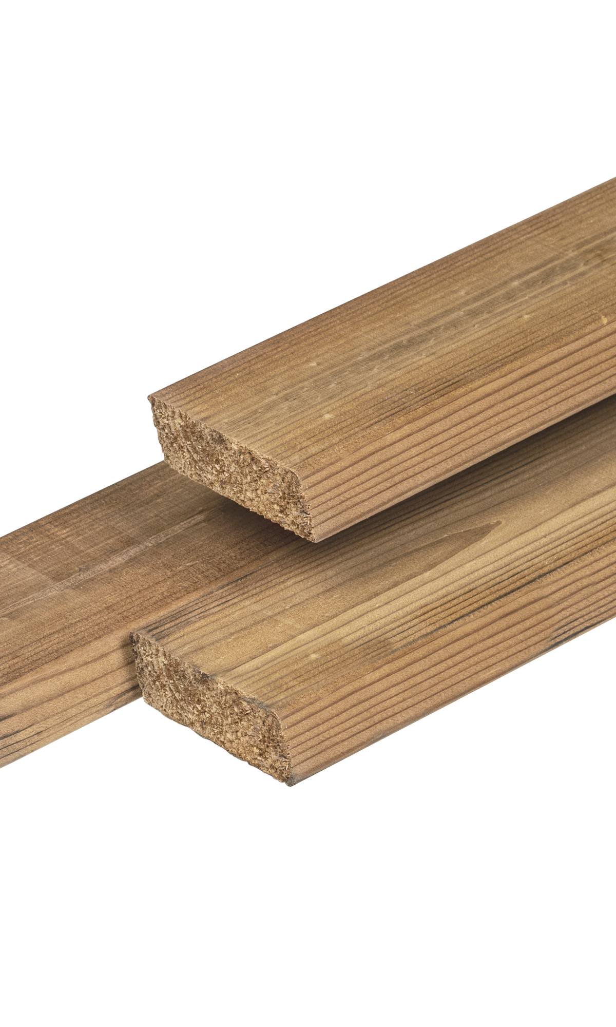 Thermoline grenen rhombus profiel 2,0 x 6,5 x 360 cm, gedroogd, thermisch gemodificeerd, geschaafd