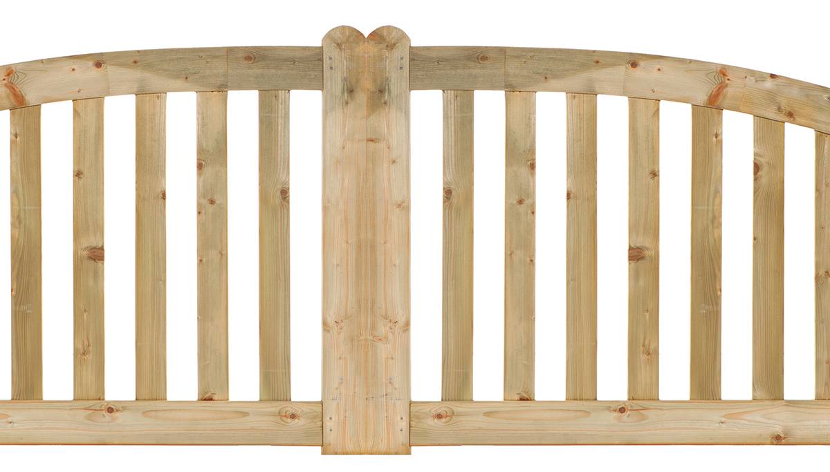 Toegangspoort de Luxe grenen groen geïmpregneerd 80>100 x 150 x 4 cm