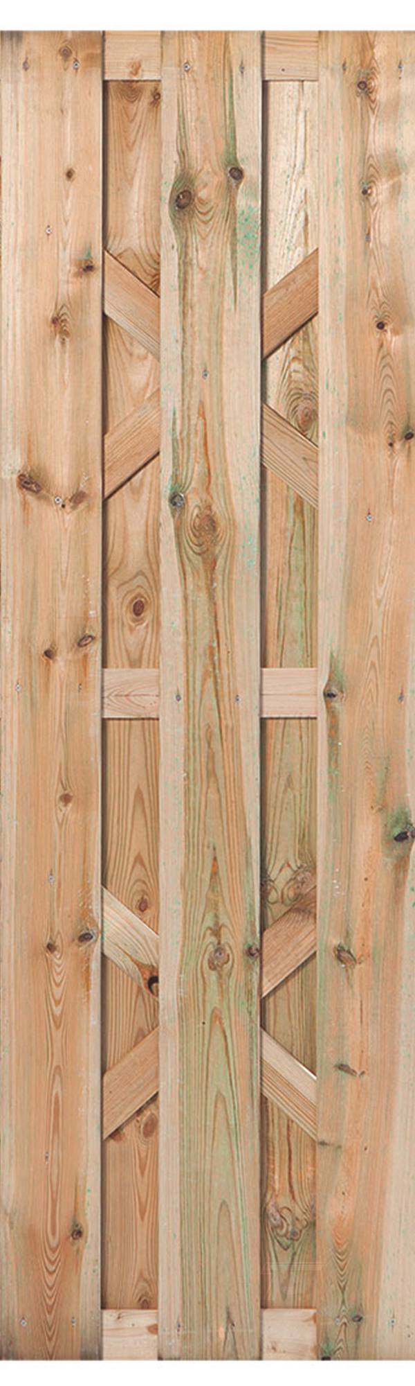 Tuindeur Hoogeveen grenen groen geïmpregneerd 180 x 100 cm