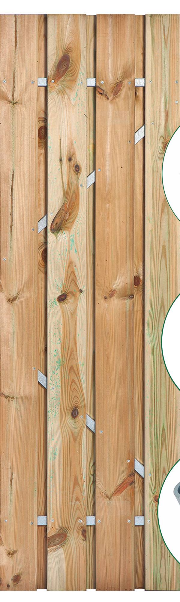Tuindeur Privacy grenen 90cm