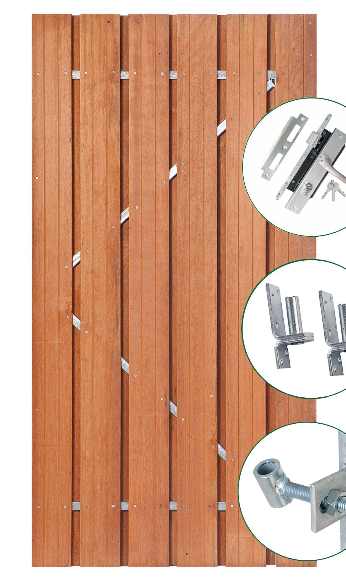 Tuindeur Privacy hardhout 90cm
