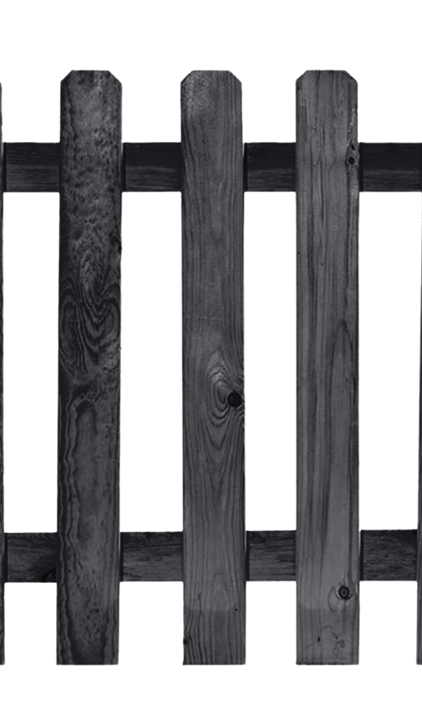 Tuinhek grenen zwart geïmpregneerd recht 60 x 180 cm