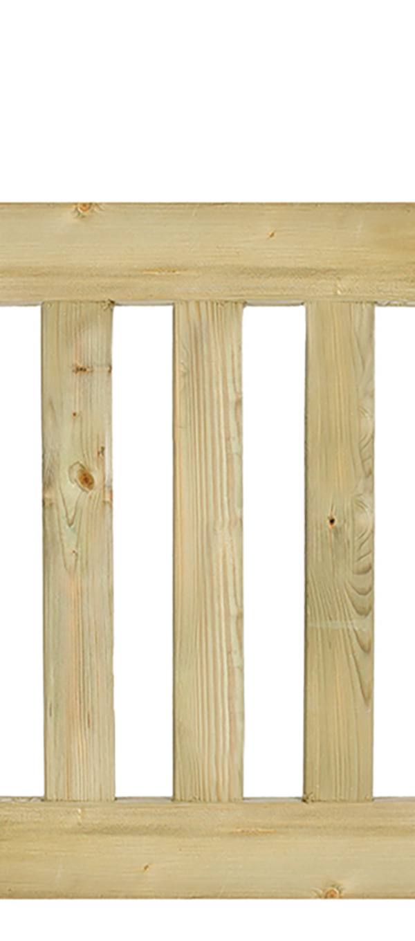 Tuinhekdeur grenen groen geïmpregneerd Modern de Luxe 60 x 100 x 4 cm