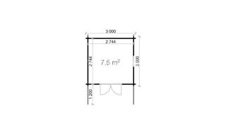 Tuinhuis Aalden 3x3m 28mm — 4