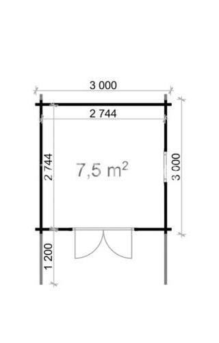 Tuinhuis Aalden 3x3m 28mm — afbeelding 4