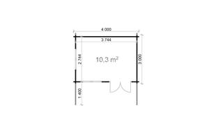 Tuinhuis Aalsmeer 4x3m 28mm — 3