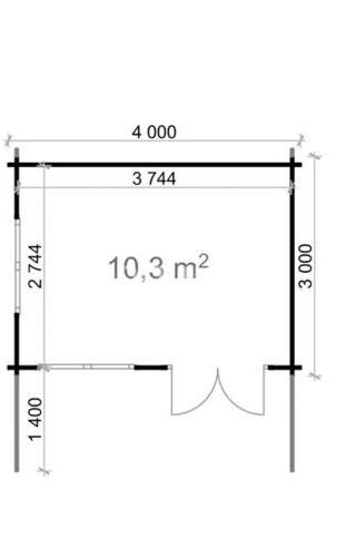 Tuinhuis Aalsmeer 3x4m 28mm — 3