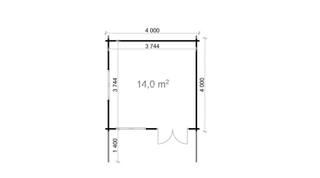 Tuinhuis Aalsmeer 4x4m 28mm — 4