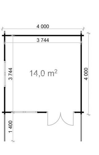 Tuinhuis Aalsmeer 4x4m 28mm — 4
