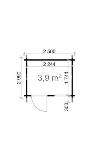 Tuinhuis Bedum 2,5x2m 28mm — afbeelding 5