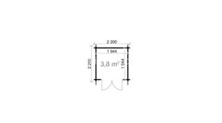 Tuinhuis Brabant 2,2x2,2m 28mm — 4