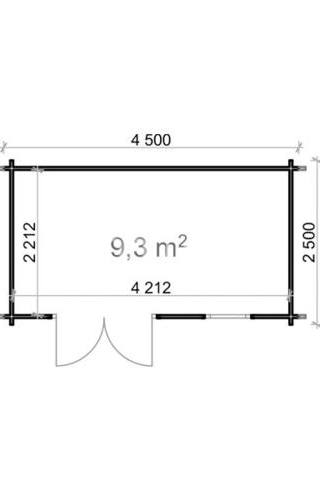 Tuinhuis Deventer 2,5x3,4m 28mm — 3