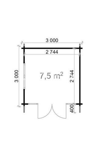 Tuinhuis Overijssel 3x3m 28mm — afbeelding 5