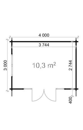 Tuinhuis Overijssel 4x3m 28mm — afbeelding 5