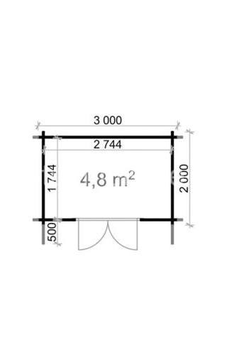 Tuinhuis Zeist 2x3m 28mm — afbeelding 5