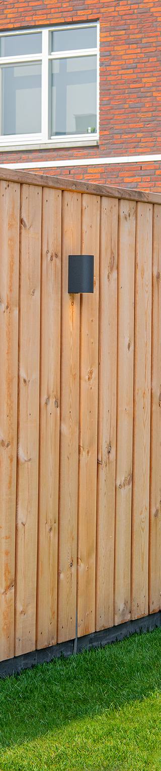 Tuinscherm Agadir, Red Class Wood geïmpregneerd ME vuren, RVS-geschroefd, 23-planks (21+2) 180 x 180 cm — 2