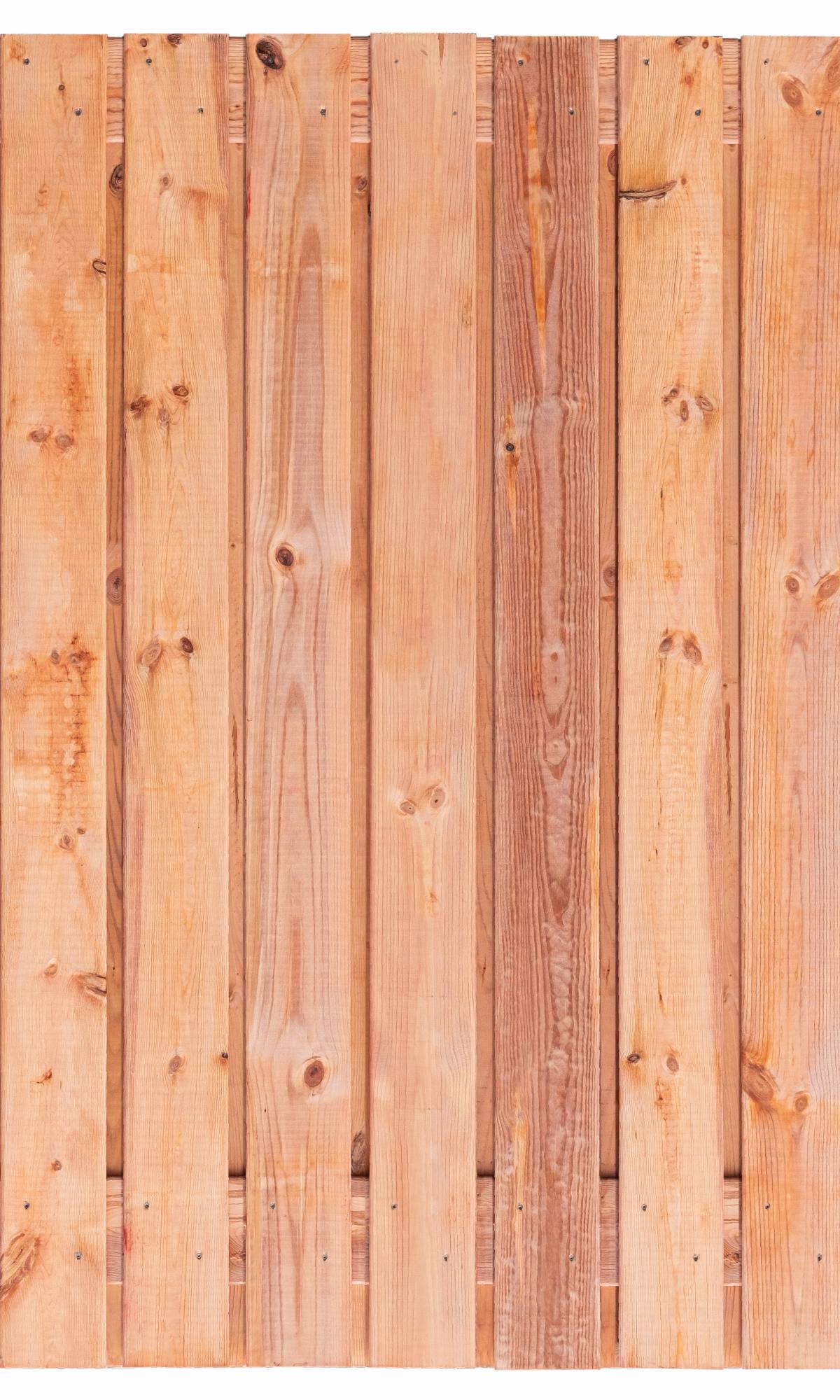 Tuinscherm Agadir, Red Class Wood geïmpregneerd ME vuren, RVS-geschroefd, 23-planks (21+2) 180 x 180 cm