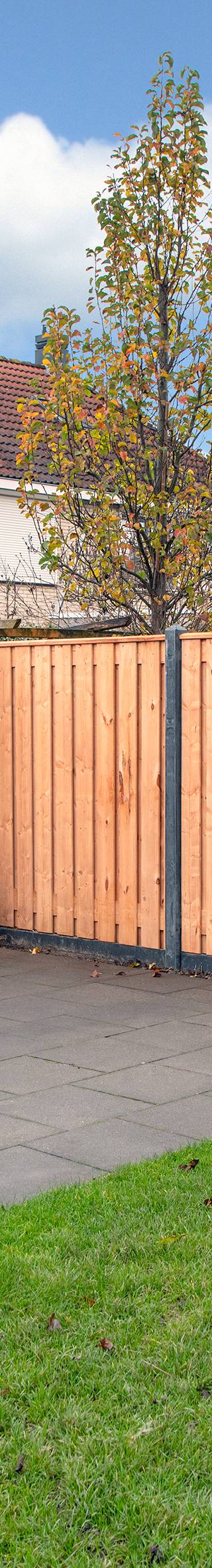 Tuinscherm Casablanca, Red Class Wood geïmpregneerd ME vuren, RVS-geschroefd, 21-planks (19+2) 180 x 180 cm — afbeelding 5