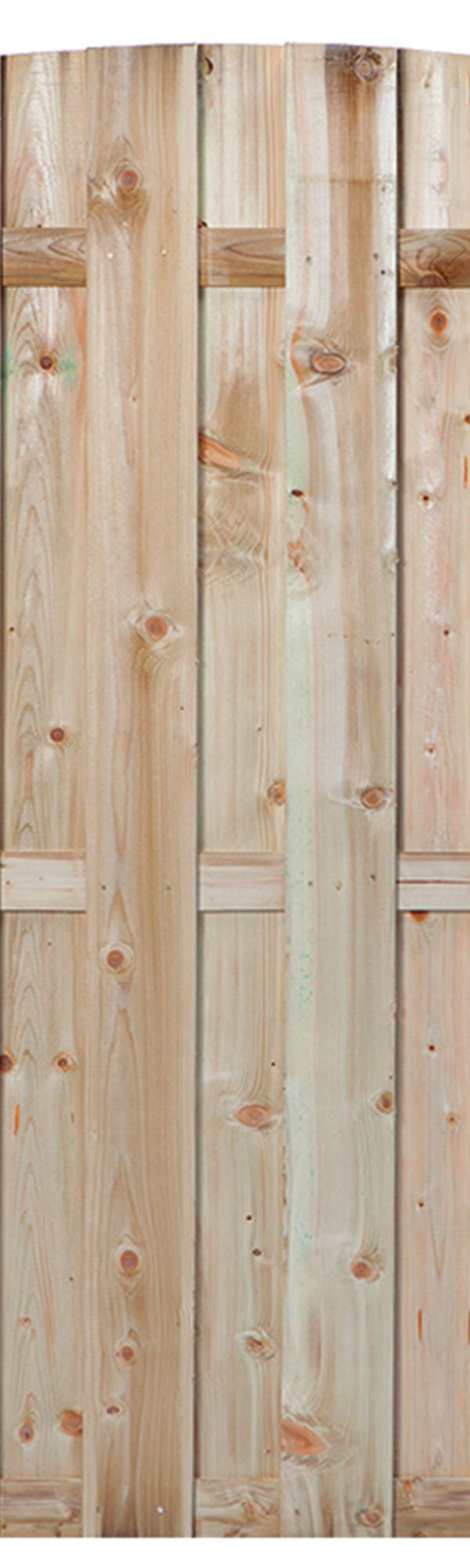 Tuinscherm Den Haag toog, groen geïmpregneerd grenen, geschroefd, 18-planks (15+3) 180 x 180 cm