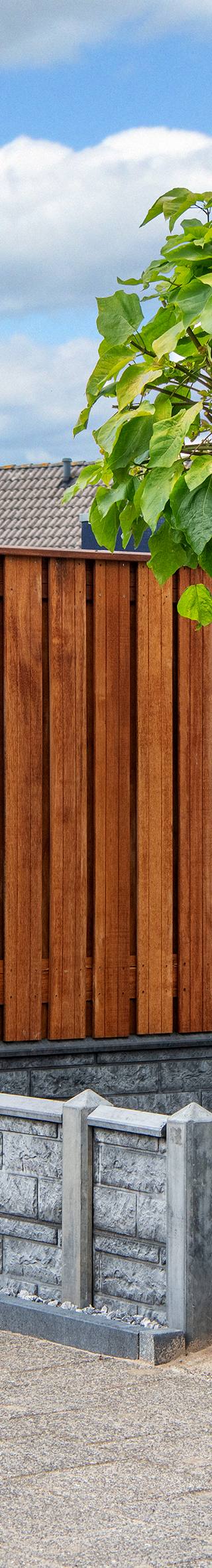 Tuinscherm Dronten, keruing hardhout, RVS-geschroefd, 21-planks (19+2) 180 x 180 cm — 4