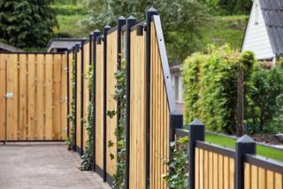 Tuinscherm Enschede, groen geïmpregneerd grenen, RVS-geschroefd, 21-planks (19+2) 180 x 180 cm — 4