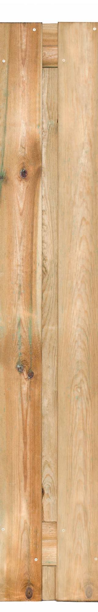 Tuinscherm Enschede, groen geïmpregneerd grenen, RVS-geschroefd, 21-planks (19+2) 180 x 180 cm — 1