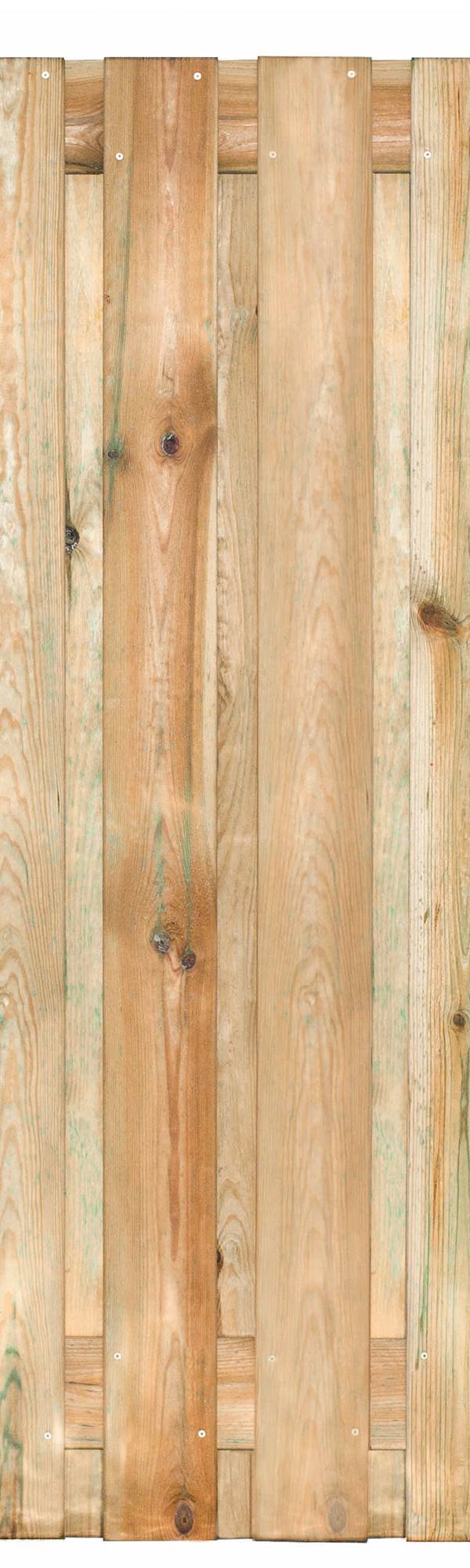 Tuinscherm Enschede, groen geïmpregneerd grenen, RVS-geschroefd, 21-planks (19+2) 180 x 180 cm