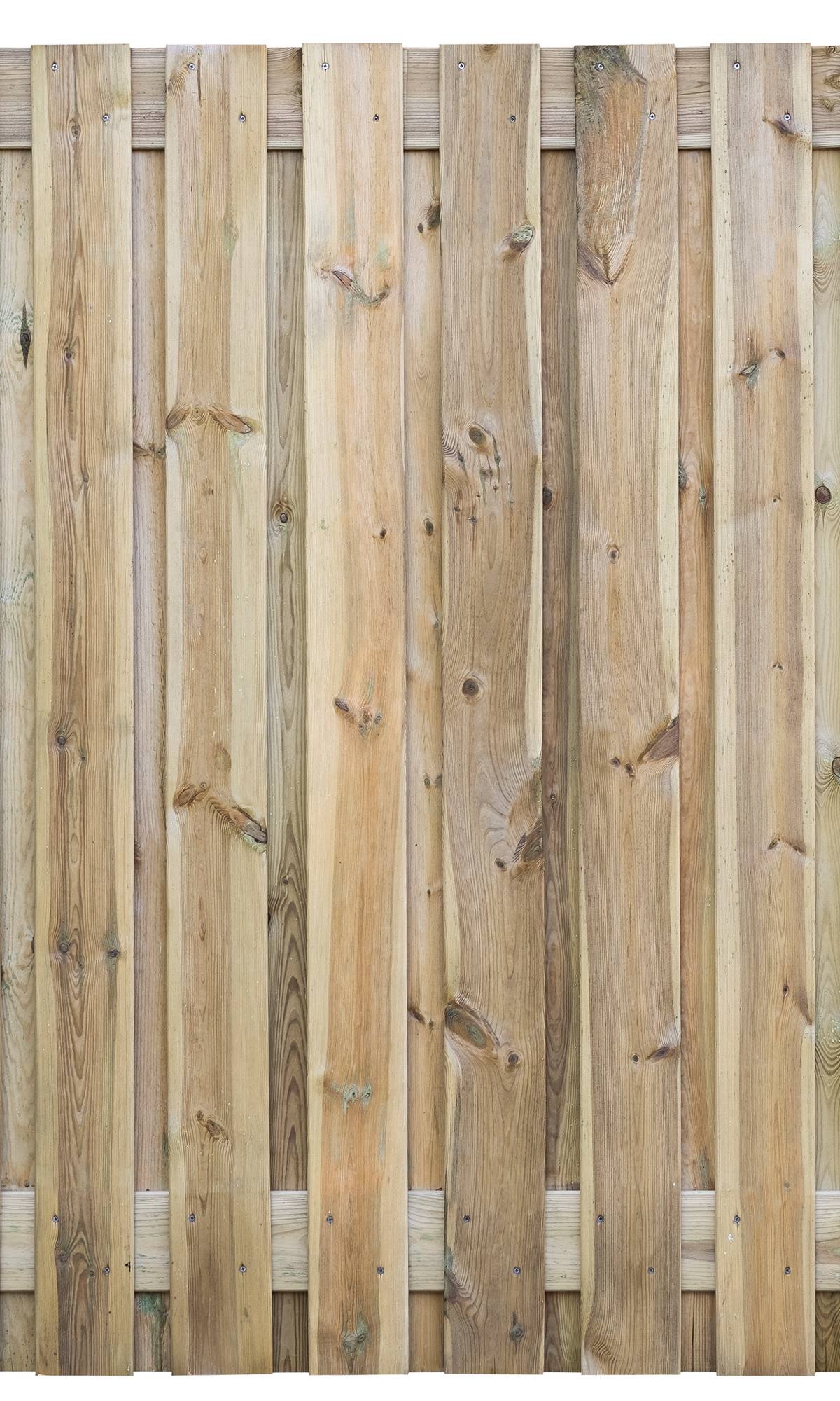 Tuinscherm Haaksbergen, groen geïmpregneerd grenen, RVS-geschroefd, 21-planks (19+2) 180 x 180 cm