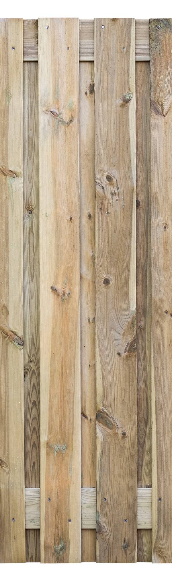 Tuinscherm Haaksbergen, groen geïmpregneerd grenen, RVS-geschroefd, 21-planks (19+2) 180 x 180 cm