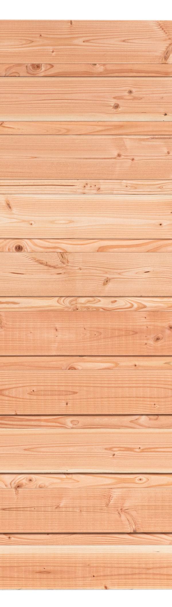 Tuinscherm Jasmund, douglas, RVS-geschroefd, horizontaal, 21-planks (19+2) 180 x 180 cm