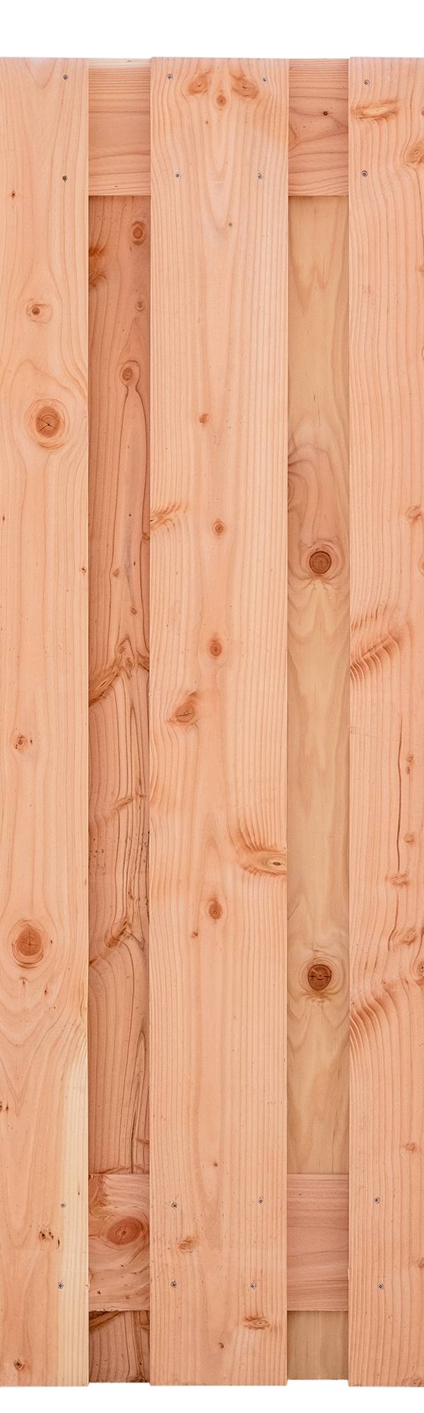 Tuinscherm Meckelenburg, douglas, RVS-geschroefd, 15-planks (13+2) 180 x 180 cm