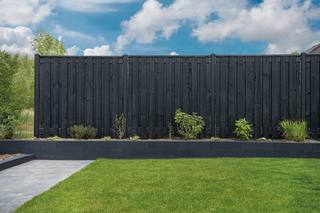 Tuinscherm Stuttgart, zwart gespoten vuren, RVS-geschroefd, 21-planks (19+2) 180 x 180 cm — 4