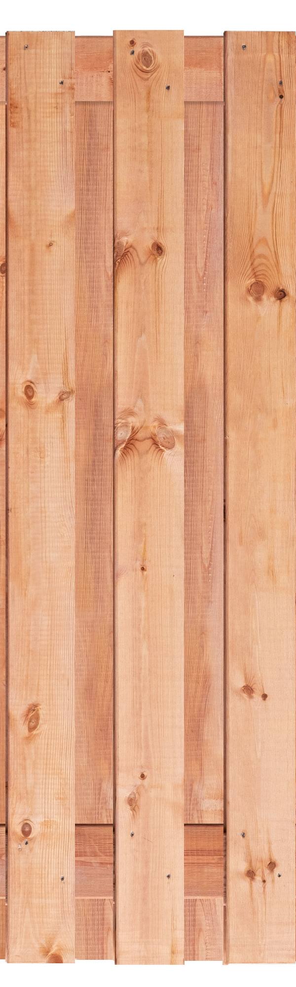 Tuinscherm Tanger, Red Class Wood geïmpregneerd ME vuren, RVS-geschroefd, 19-planks (17+2) 180 x 180 cm