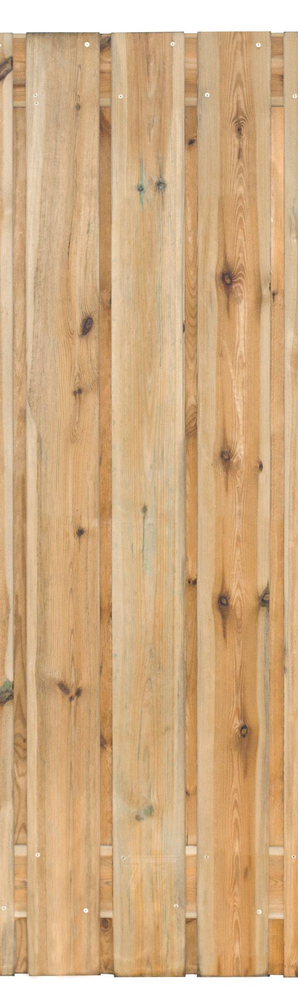 Tuinscherm Zaltbommel, groen geïmpregneerd grenen, RVS-geschroefd, 23-planks (21+2) 180 x 180 cm