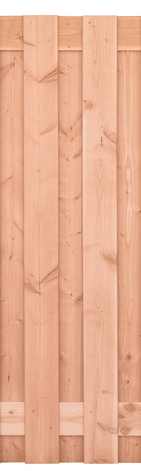 Tuinscherm Zillertal, douglas, RVS-geschroefd, 17-planks (15+2) 180 x 180 cm