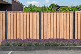 Tuinscherm Zwarte Woud, douglas, RVS-geschroefd, 21-planks (19+2) 180 x 180 cm — 2