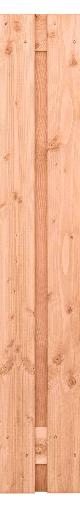 Tuinscherm Zwarte Woud, douglas, RVS-geschroefd, 21-planks (19+2) 180 x 180 cm — 1