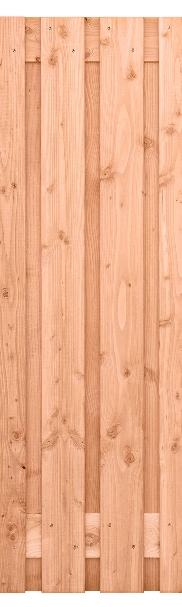 Tuinscherm Zwarte Woud, douglas, RVS-geschroefd, 21-planks (19+2) 180 x 180 cm