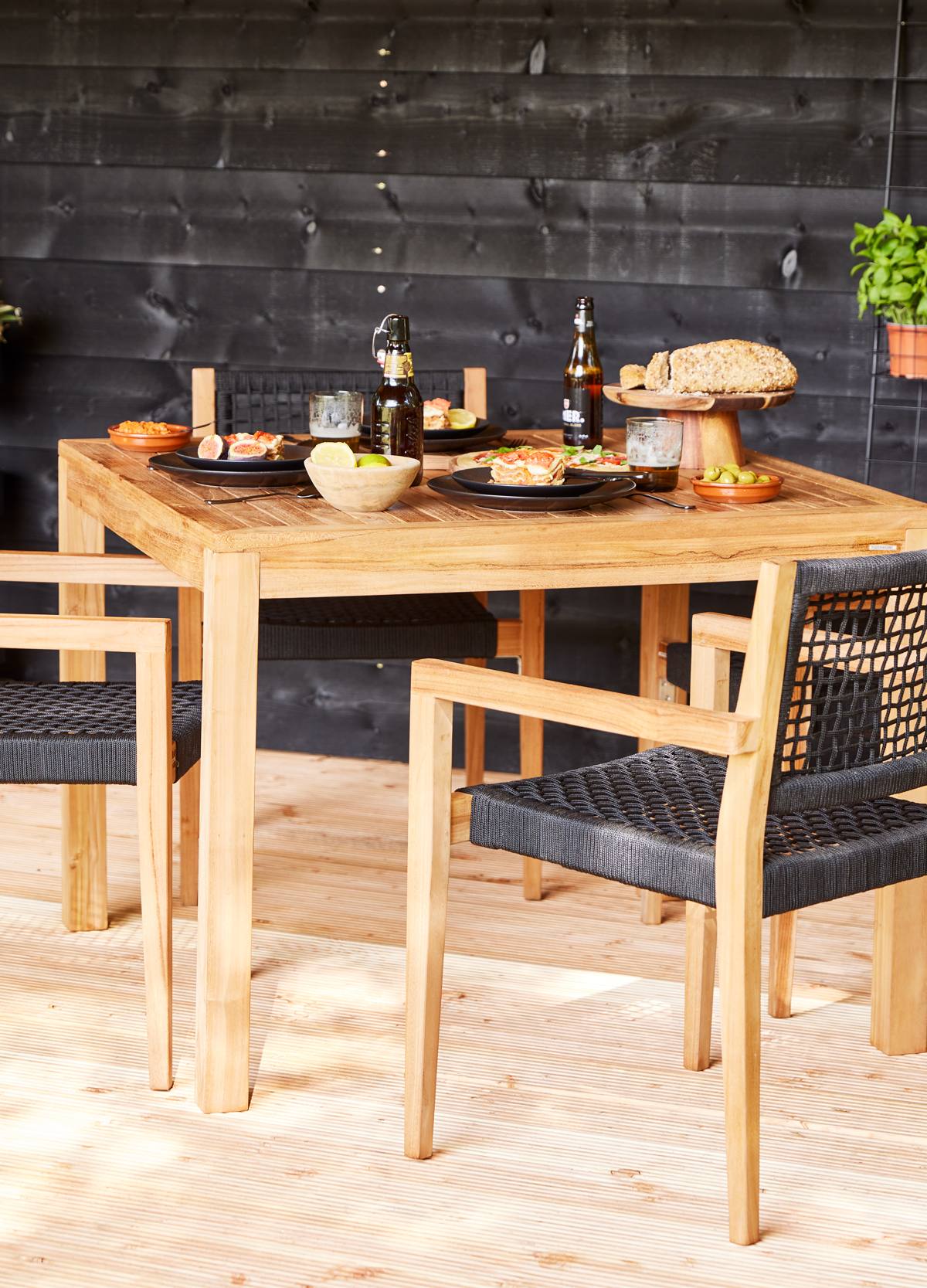 Tuintafel teak 100 x 100 cm