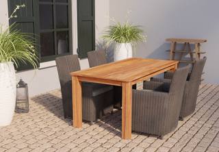 Tuintafel teak 180 x 90 cm solide rustiek — 2