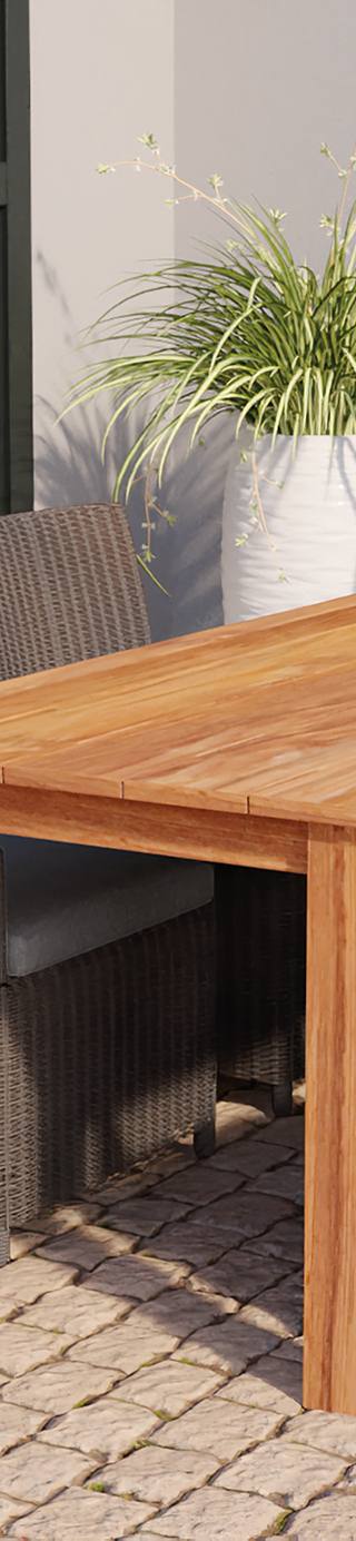 Tuintafel teak 180 x 90 cm solide rustiek — 2