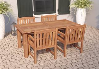 Tuintafel teak 250 x 100 cm solide modern — 2