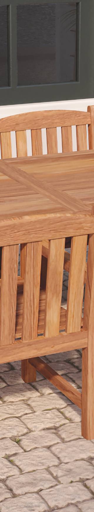 Tuintafel teak 250 x 100 cm solide modern — 2
