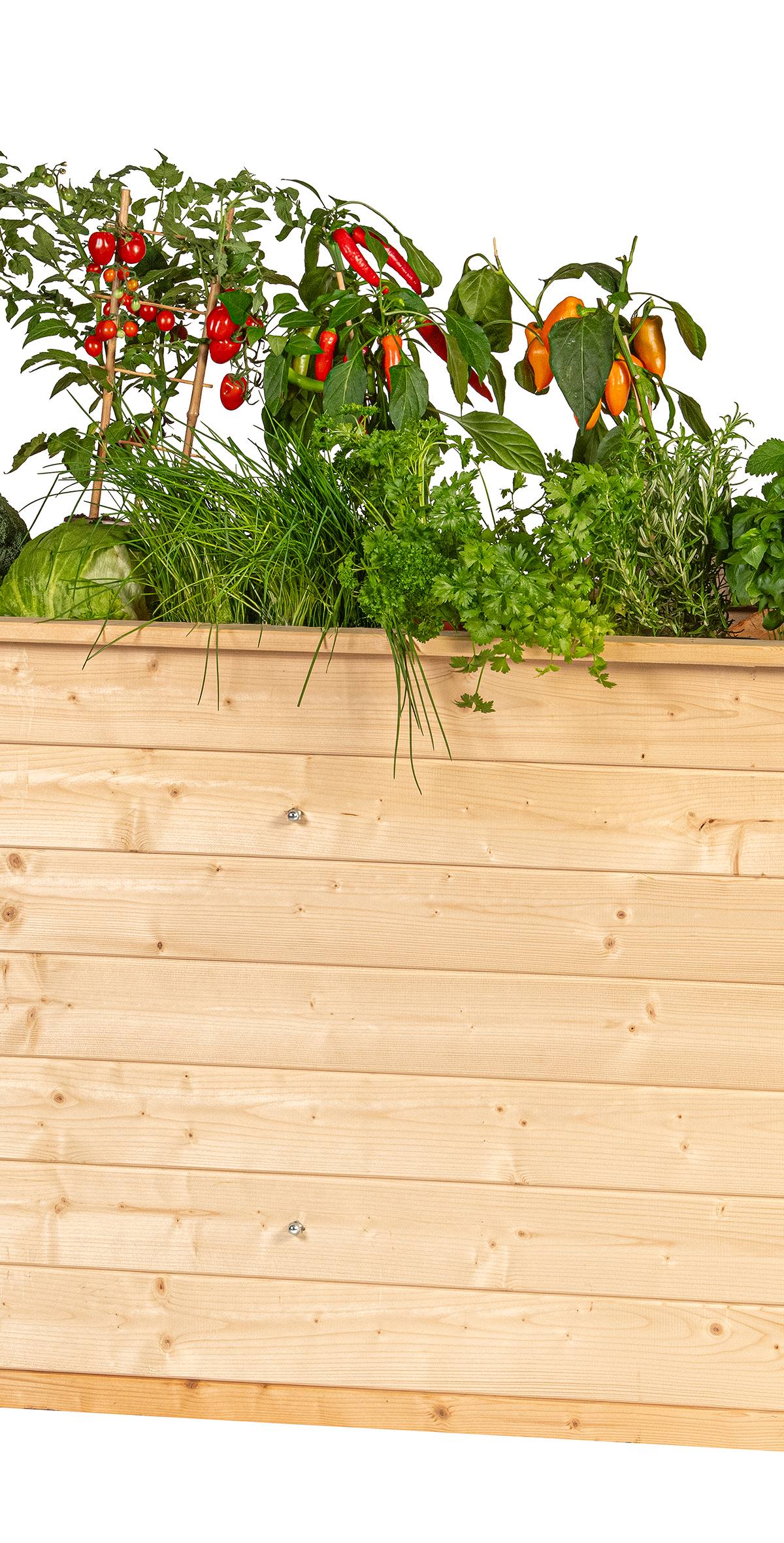 Verhoogde plantenbak Neckar, onbehandeld vuren B150 x D76 x H79 cm