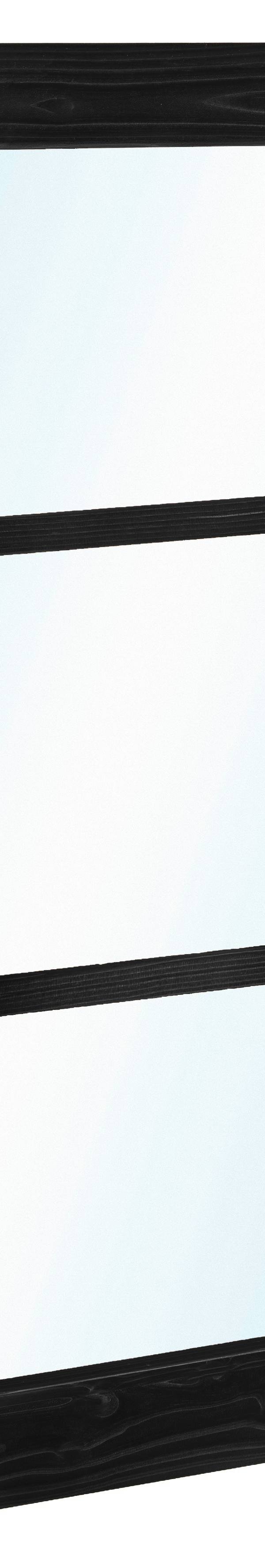 Vuren vastraam zwart gespoten (zijlicht) 45 x 150 cm