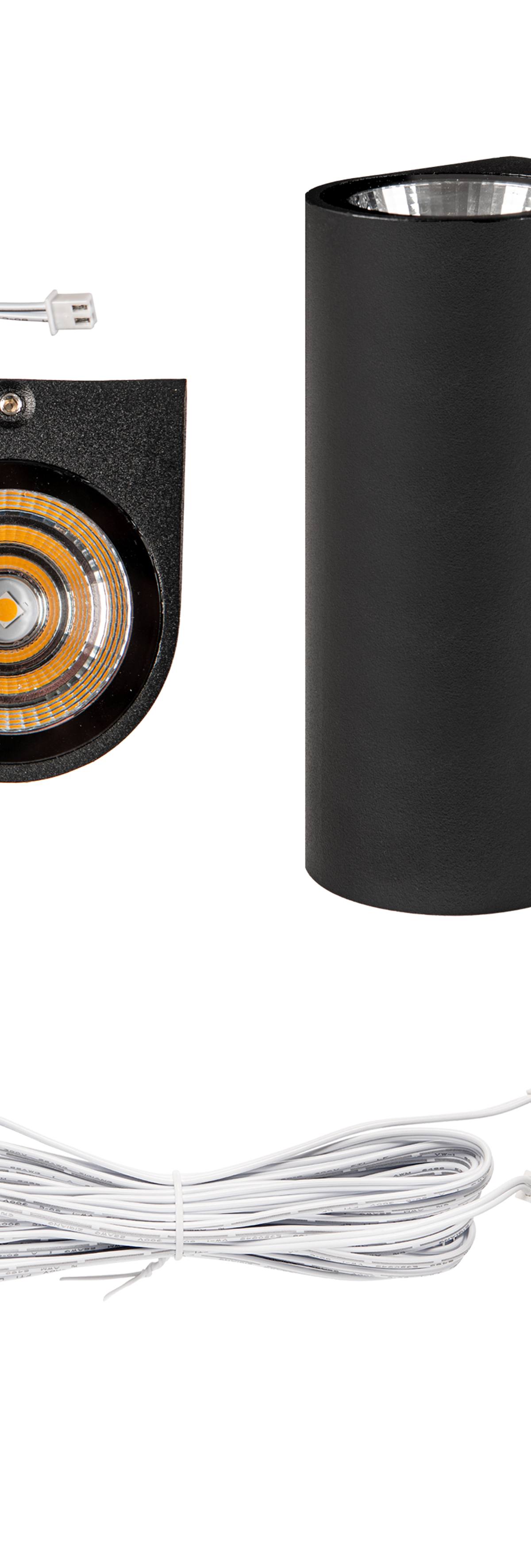Wand spots, set van 2 stuks (incl. kabels en splitter)